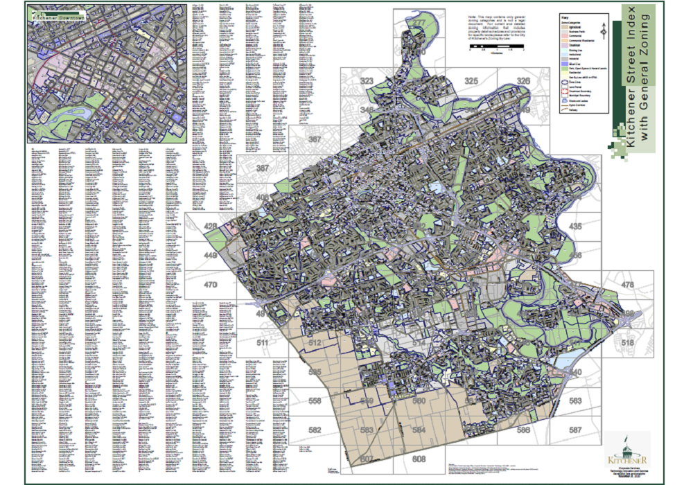 Traditional Paper Maps   Street Zone Index 